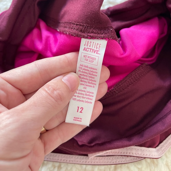 Justice Active Sports Bra and Shorts Set (S Girl’s L/12) - Picture 5 of 8